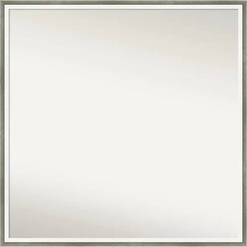 Miniatura 157 de Amanti Art Espejo de baño plateado para sobre el fregadero, 33 x 45 pulgadas, espejo de tocador rectangular blanco plateado y plateado, marco