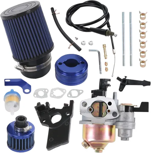 Miniatura 8 de Carburador carburador adaptador de filtro de aire Jet Kit de reemplazo mejorado de alto rendimiento para Coleman CT200U CT200U-EX BT200X GX160 Negro