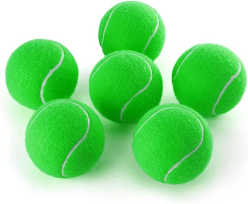 Miniatura 9 de PHOEPET - Juego de 6 pelotas de tenis para entrenamiento principiante, pelotas a granel para perros para juegos de buscar y morder (colores surtidos)
