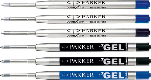 Miniatura 8 de Parker Jotter London - Paquete de descubrimiento de recambios para bolígrafo y gel: 3 recambios Quinkflow para bolígrafos y 3 recambios Quink Gel