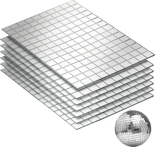 PP OPOUNT 1.050 PIEZAS Azulejos de Bola de Discoteca, Cintas Adhesivas de 10 x 10 mm para Decoración de Manualidades DIY, Pequeños Azulejos de