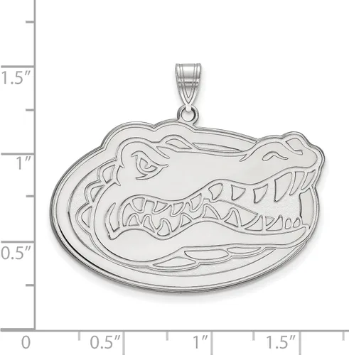 Miniatura 2 de Colgante de cabeza de mascota de la Universidad de Florida Gators en plata de ley