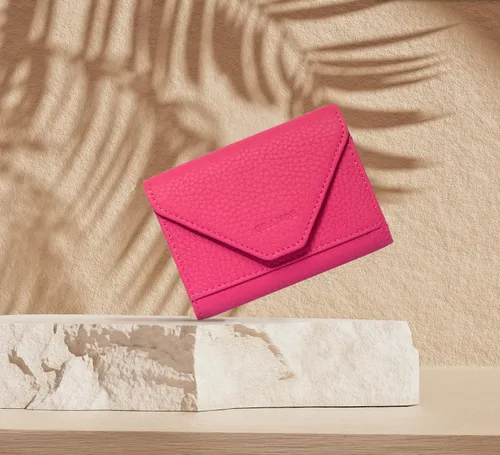 Miniatura 26 de grande Estuches para tarjetas 3639, Naranja, Tarjetero de cuero con cierre magnético, cartera pequeña de acordeón para mujer