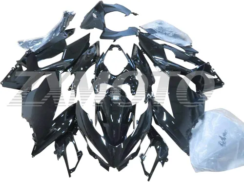Juego de carenado negro brillante para 2018 2019 2020 2021 2022 2023 Kawasaki Ninja 400 EX400 ABS, cuerpo de plástico inyectado