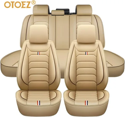 Miniatura 2 de otoez Juego completo de 5 fundas de asiento de automóvil, sedán, SUV, camión, furgonetas, protector de cojín para asiento delantero y trasero, apto
