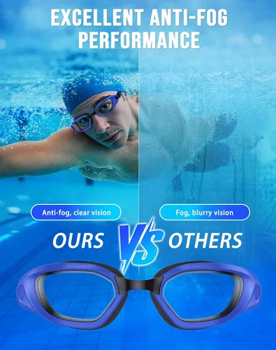 Miniatura 3 de Gafas de Natación, Gafas de Natación Unisex para Adultos Anti Niebla Anti UV Sin Fugas Visión Amplia para Hombres Mujeres Jóvenes