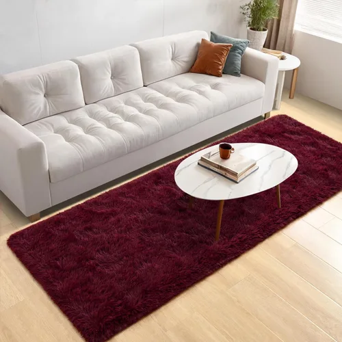 Miniatura 27 de Nuttumico Alfombras de Pasillo Suaves de 2x4 Pies para Dormitorio y Sala de Estar, Alfombra Mullida de Felpa, Alfombras de Área Antideslizantes Tie