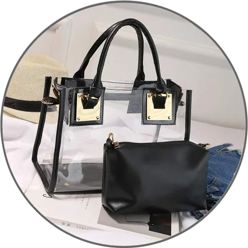 Miniatura 6 de Cooba Bolso transparente para mujer, 2 unidades, de jalea transparente