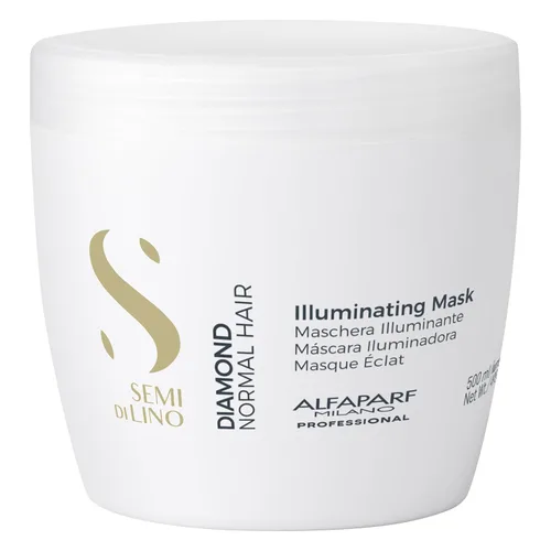 Alfaparf Milano Semi Di Lino Diamond Illuminating Hair Mask - Acondicionador profundo seguro para el color para cabello teñido – Añade brillo y