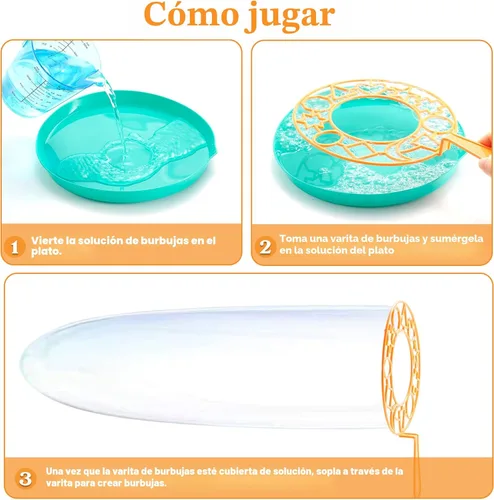Miniatura 2 de JOYIN Juego de 29 varitas de burbujas grandes, varita gigante de burbujas a granel con bandeja para niños que soplan al aire libre, juguetes