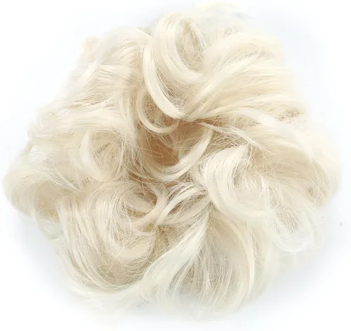 Miniatura 13 de Cabello sintético despeinado, grueso, extensiones para coleta, cabello recogido