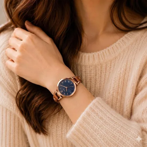 Miniatura 4 de BUREI Reloj de pulsera analógico de cuarzo para mujer, correa de cuero, reloj de pulsera Relogio Feminino, regalo para mujer