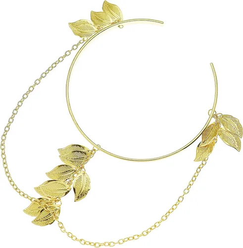 Miniatura 7 de RechicGu 2 piezas de cadena de plumas de hojas con borlas de pulsera, brazalete de brazo abierto, parte superior abierta, conjunto ajustable