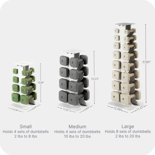 Miniatura 2 de WeGym - Estanterías para mancuernas, solución de ahorro de espacio, hierro fundido resistente, almacenamiento para entrenamiento en casa, soporte