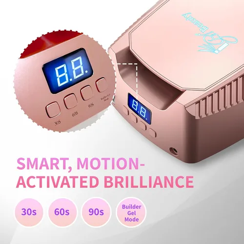 Miniatura 4 de iGel Beauty Hybrid PRO 2.0 Lámpara de uñas UV/LED – Secador de uñas inalámbrico recargable de 48 W, secado a mano completo, sensor de movimiento