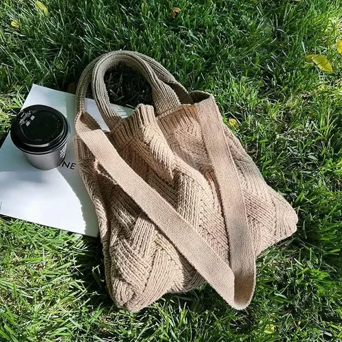Miniatura 2 de Coconut Girl - Bolsa de mano estética para playa, bolsa de mano de ganchillo, accesorios de playa para mujer