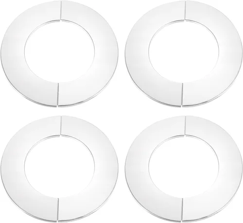 Miniatura 10 de uxcell Brida dividida de pared, placa redonda de escudo de acero inoxidable 304 de 0.866 in para tubo de diámetro de 0.866 in