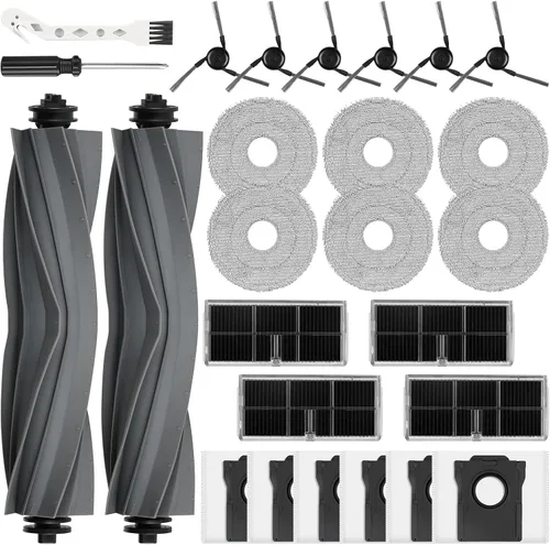 Miniatura 10 de Kit de 18 accesorios para Dreame L10s Ultra Gen 2/L10s Pro Ultra Heat/X30 Ultra/L40s Ultra AE/CE Robot Aspirador, 1 Cepillo TriCut, 4 Cepillos