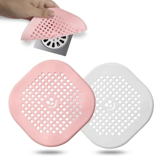 Miniatura 17 de Protector de silicona para cubrir drenaje de ducha, bañera, cocina, baño, recoge restos de cabello, paquete de 2, color negro