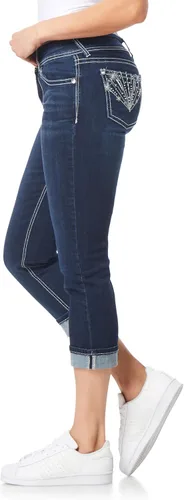 Miniatura 2 de WallFlower Luscious Curvy 23.5" Crop Mid-Rise Bling Insta Stretch Juniors (estándar y Plus)
