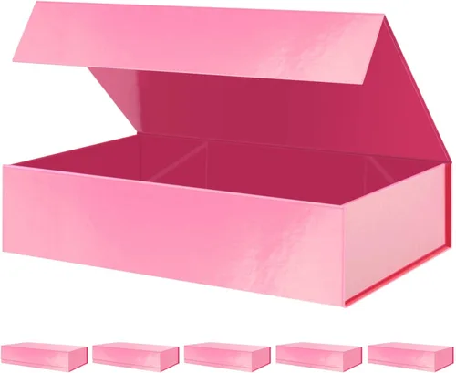 Miniatura 15 de PACKHOME Caja de regalo de 11.5 x 8 x 2.5 pulgadas, caja resistente para camisas con tapa magnética para múltiples ocasiones (negro brillante)
