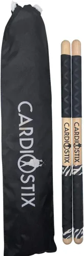 Miniatura 10 de CardioStix Paquete de 8.5 oz de baquetas de batería cardio de doble agarre de mayor peso (1 PAR) Premium de madera de nogal americano Batería