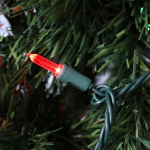 Miniatura 6 de Sunnydaze - 70 luces LED de Navidad para exteriores, cadena de luces para interiores o exteriores, longitud iluminada de 23 pies, bombillas de Rojo