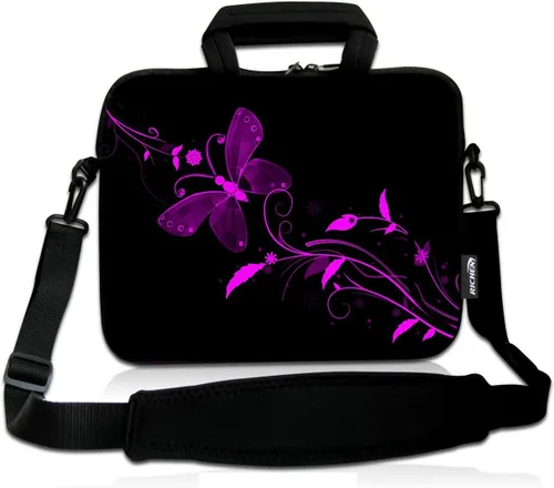 RICHEN - Bolso cruzado con asa para laptops, iPads, libros electrónicos y tabletas infantiles, con bolsillo Nice Butterfly