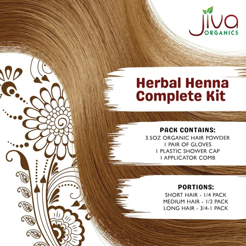 Miniatura 2 de Jiva - Tinte orgánico para el cabello castaño claro, 100 % herbario con canela y henna, colorante natural orgánico certificado para el cabello, 100