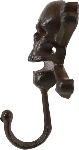 Miniatura 4 de Ebros Gift Paquete de 2 Osario Macabra Halloween Pirata Calavera Espantosa con Esqueleto Crossbones Gancho de Pared Decorativo Colgante