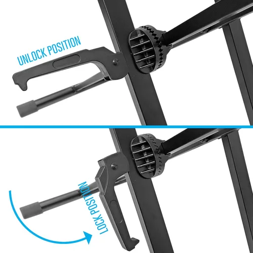 Miniatura 6 de AxcessAbles - Soporte de mesa portátil ligero de 28 x 16 pulgadas para DJ, cabina de DJ con soporte para teclado de doble X, portátil y soporte