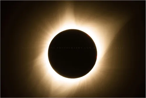 Impresión de fotografía celestial (sin marco) Imagen del eclipse solar total en la totalidad en Nebraska Sol Luna Arte de pared Ciencia Naturaleza