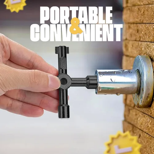 Miniatura 6 de Llave de medidor de agua, 2 piezas, herramienta de cierre de agua de acero, incluye llave de medidor de agua de 16 pulgadas y 1 llave negra para uso
