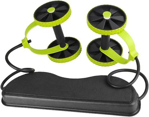 Rueda de rodillo abdominal con bandas de resistencia y rodillera, entrenador abdominal para entrenamientos en casa o gimnasio, esculpe abdominales,