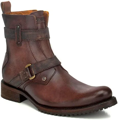 Miniatura 2 de Bota Hombre Cuadra en Piel Genuina con Cremallera Marrón