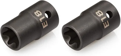 Miniatura 13 de TEKTON Juego de llaves de vaso de impacto con estrella externa de 1/2 pulgada con riel, 9 piezas (E10-E24) SID92100