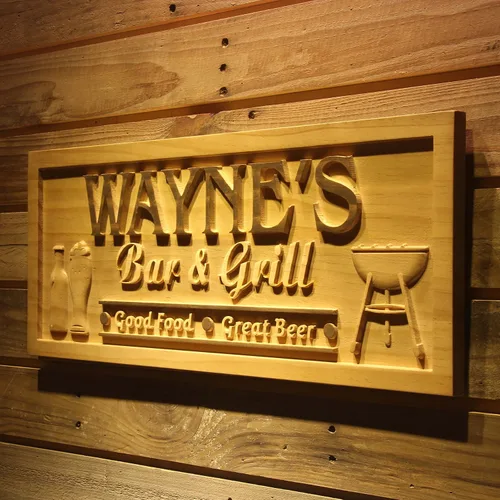 Miniatura 58 de ADVPRO wpa0053 - Letrero personalizado con nombre grabado en 3D de madera para el hogar, bar, cerveza, decoración del hogar, placas de casa de lago