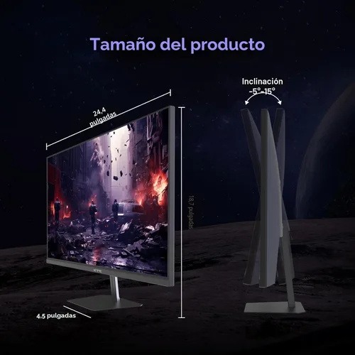 Miniatura 6 de KTC Monitor de juegos de 24.5 pulgadas, monitor de 180 Hz (hasta 200 Hz), monitor FHD rápido, IPS 1080P 1ms, 128% sRGB HDR10, sincronización