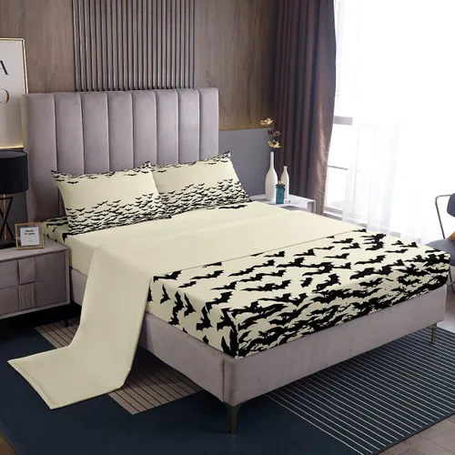 Miniatura 11 de Erosebridal Juego de sábanas de hámster, tamaño individual, color marrón, diseño de ratón 3D, lindo animal, sábana bajera ajustable Kawaii