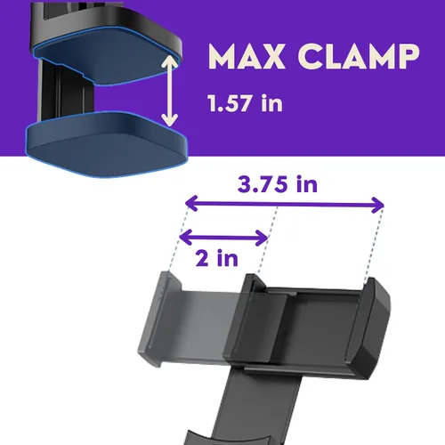 Miniatura 6 de Phone Loops Soporte universal para teléfono manos libres, rotación 360, compacto y apto para viajes, adecuado para teléfonos inteligentes