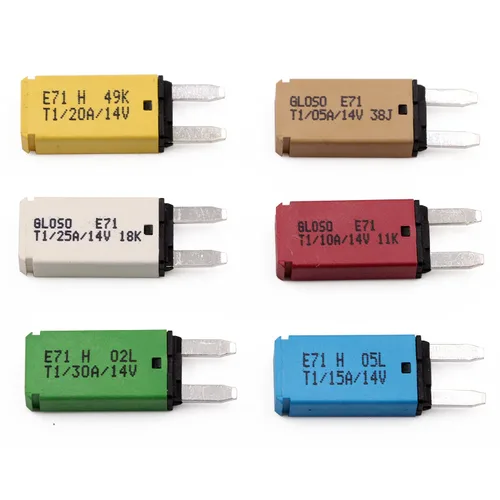 Miniatura 8 de E37 Auto (T1) Fusibles de disyuntor de reinicio automático de perfil bajo ATC/ATO - 12V DC 5A 10A 15A 20A 25A 30A (Paquete de 6 piezas mixtas)