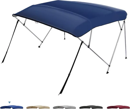 Miniatura 14 de KEMIMOTO Bimini Top para barco, Cubiertas Bimini Tops de Lona de Grado Marino 600D Toldo para Barco con 6 pies de Longitud 54 pulgadas - 96 pulgadas
