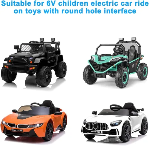 Miniatura 6 de Cargador de batería de 6 V compatible con Flybar Kidzone Bumper Car Best Choice Products Accesorios alimentados por SUV, adaptador universal