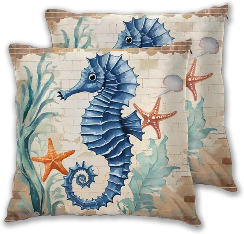 Miniatura 18 de Juego de 2 fundas de almohada para sofá, oficina, dormitorio, decoración del hogar, 18 x 18 pulgadas