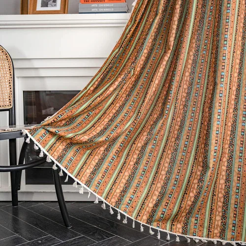 Miniatura 17 de STACYPIK Cortinas rústicas florales para ventana, cortinas semiopacas transpirables de 63 pulgadas de largo, 2 paneles lavables, cortinas filtrantes