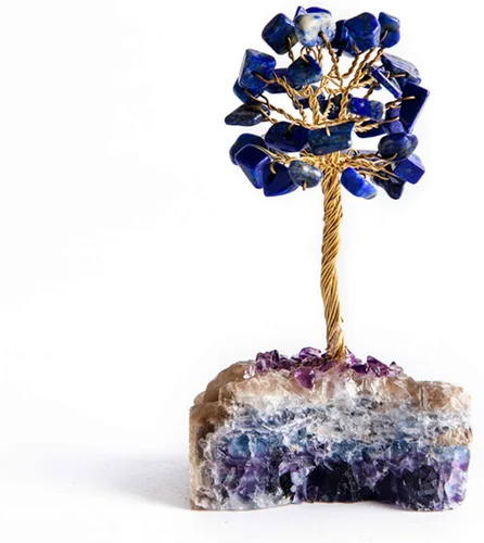 Miniatura 12 de YGLINE Bonsái de siete chakras, Feng Shui, árbol de dinero, equilibrio de chakras, reiki, sanación de cristal de aura, limpieza de cristal EMF