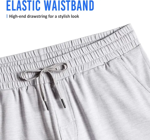 Miniatura 3 de maamgic Pantalones cortos de entrenamiento para hombre de 5 pulgadas, suaves, elásticos, para correr, gimnasio, atléticos, con bolsillos
