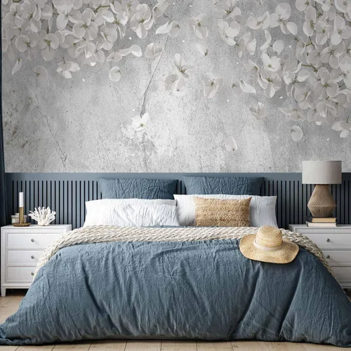 Miniatura 5 de artgeist Mural de pared Flores Whitee de 79 x 55 pulgadas, papel tapiz no tejido XXL, decoración de pared de vellón, impresión fotográfica, diseño