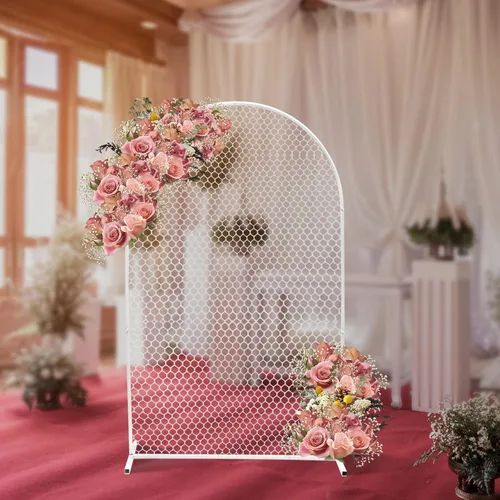 Miniatura 2 de Soporte de arco de boda de 6.6 x 3.9 pies, soporte de marco de arco de metal para decoración de fondo, soporte de fondo de fotografía de arco
