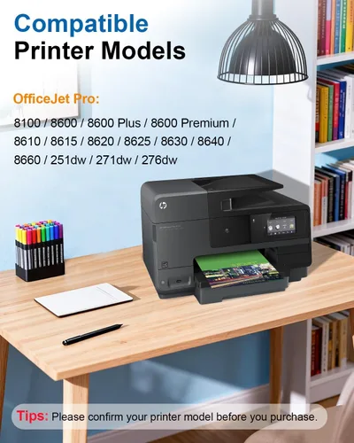Miniatura 2 de Cartuchos de tinta 950XL de repuesto para cartuchos de tinta HP 950 950XL compatibles con HP OfficeJet Pro 8600 8610 8615 8620 8625 8100 8630 8660